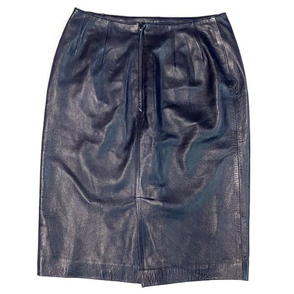 Loewe Tight Skirt Dark Navy Vintage Leather