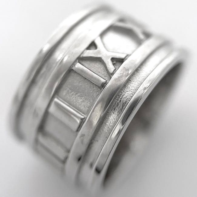 Tiffany & Co Ring Silver Atlas Polished Ag