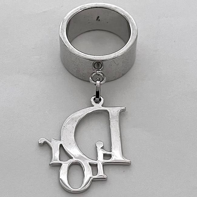 Dior Logo Ring Silver Metal