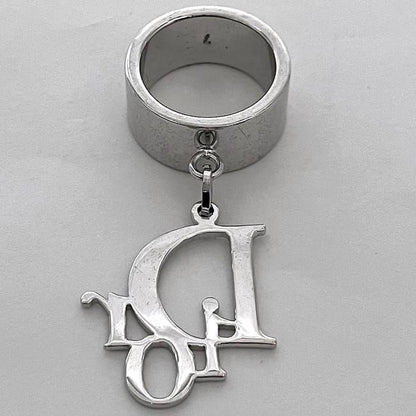 Dior Logo Ring Silver Metal