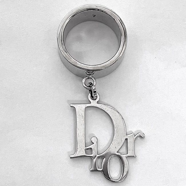 Dior Logo Ring Silver Metal
