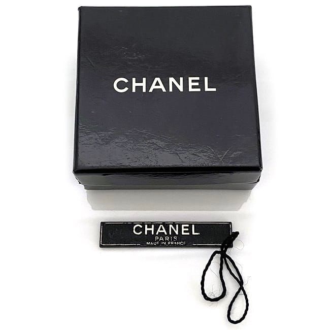 Chanel Earrings Gold CC Logo Vintage 2 3