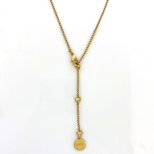 Dior Cube Necklace Gold Dice