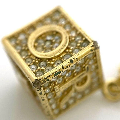 Dior Cube Necklace Gold Dice
