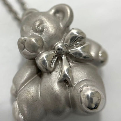 Tiffany & Co Bear Necklace Silver Polished