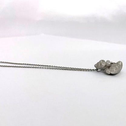 Tiffany & Co Bear Necklace Silver Polished