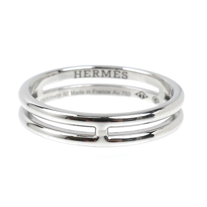 Hermes 18k White Gold Arianne Ring — view 3