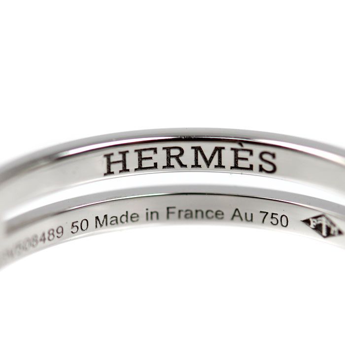 Hermes 18k White Gold Arianne Ring — view 5