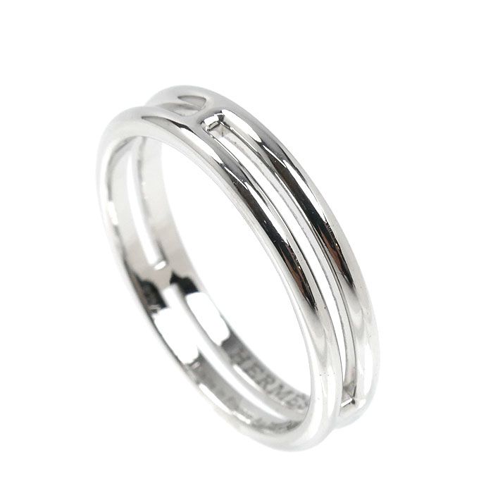 Hermes 18k White Gold Arianne Ring — view 2