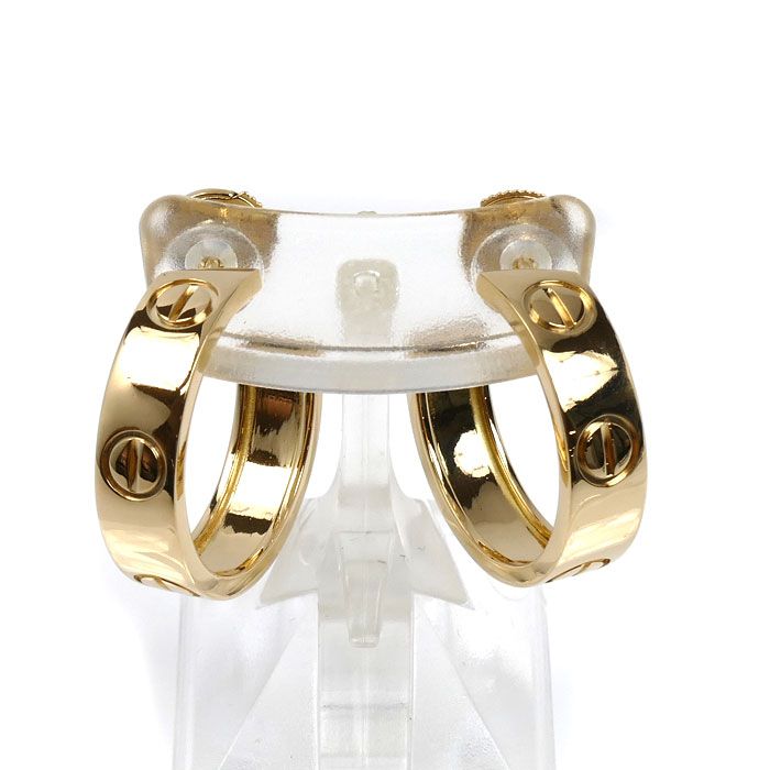 Cartier 18k Yellow Gold Love Earrings