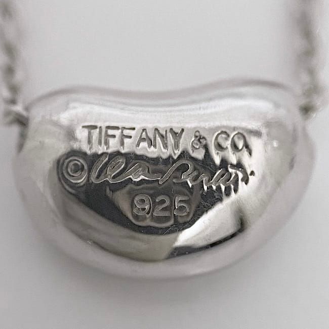 Tiffany & Co Bean Necklace Silver Elsa Peretti Polished