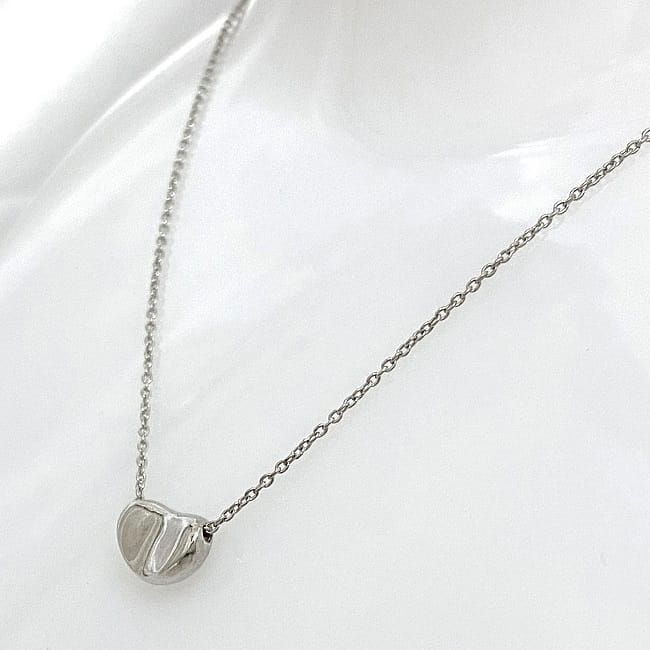 Tiffany & Co Bean Necklace Silver Elsa Peretti Polished