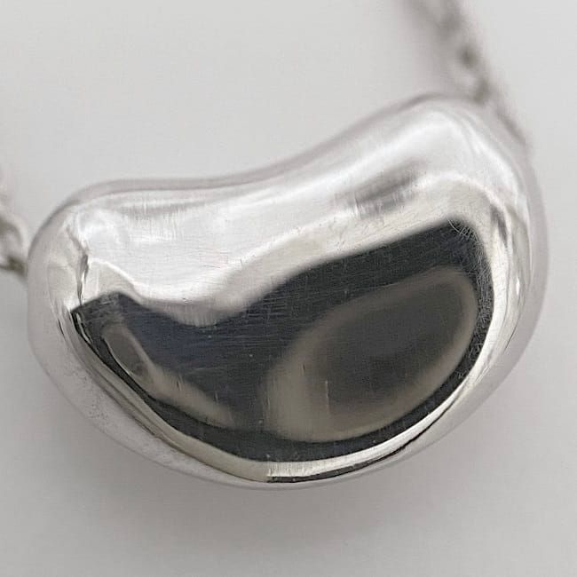 Tiffany & Co Bean Necklace Silver Elsa Peretti Polished