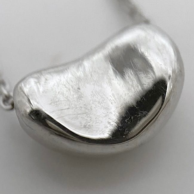 Tiffany & Co Bean Necklace Silver Elsa Peretti Polished