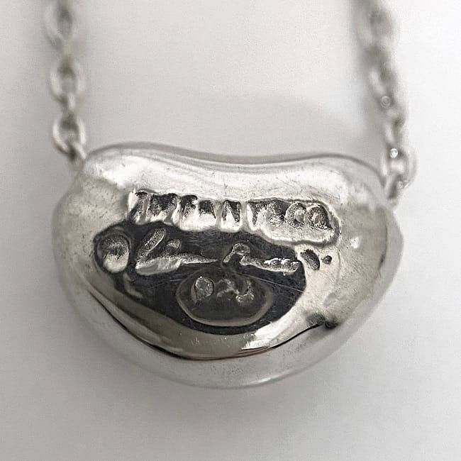 Tiffany & Co Bean Necklace Silver Elsa Peretti Polished