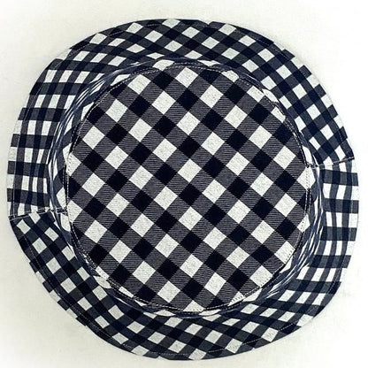 Dior Baquet White Navy Check Oak Hat