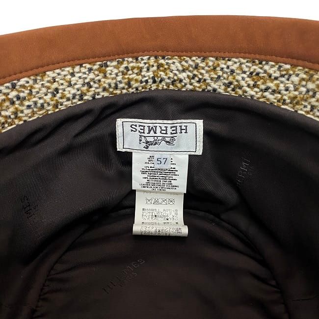 Hermes Bucket Hat Brown Beige Gray