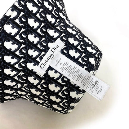 Dior Baquet White Navy Check Oak Hat