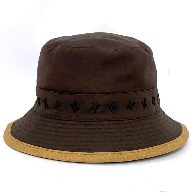Hermes Bucket Hat Brown Beige Cleaned Hat Cotton