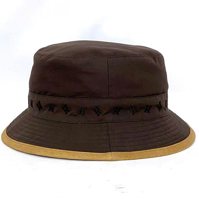 Hermes Bucket Hat Brown Beige Cleaned Hat Cotton