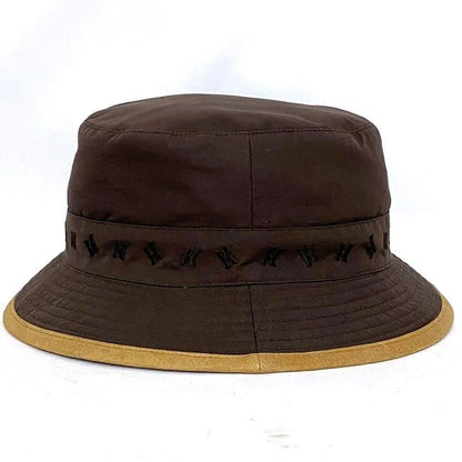 Hermes Bucket Hat Brown Beige Cleaned Hat Cotton