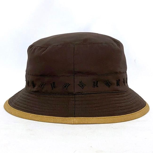 Hermes Bucket Hat Brown Beige Cleaned Hat Cotton