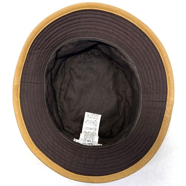 Hermes Bucket Hat Brown Beige Cleaned Hat Cotton