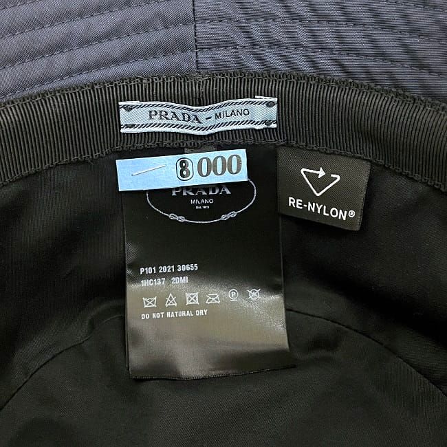 Prada Hat Bucket Hat Navy Tessuto