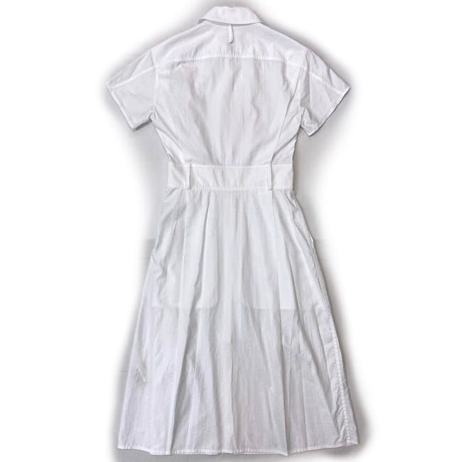 Hermes Zip Dress White Cleaned 34 Cotton