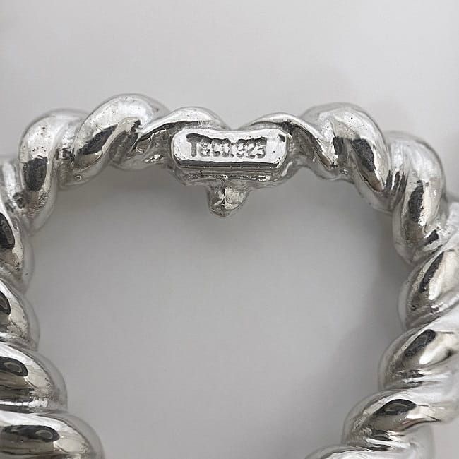 Tiffany & Co Twist Heart Necklace Silver Polished Ag