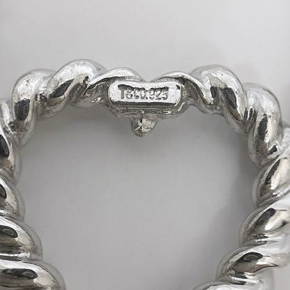 Tiffany & Co Twist Heart Necklace Silver Polished Ag