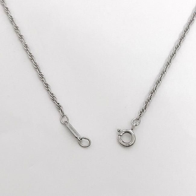 Tiffany & Co Twist Heart Necklace Silver Polished Ag
