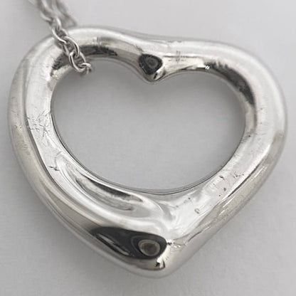 Tiffany & Co Open Heart Necklace Silver Elsa Peretti