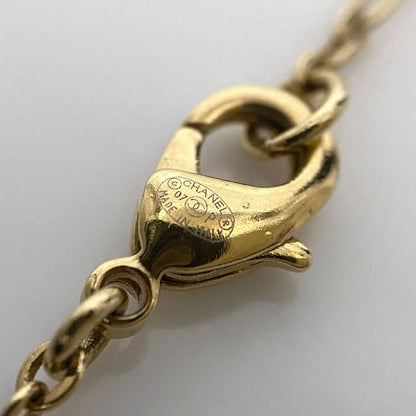 Chanel Necklace Gold White CC Logo Pearl
