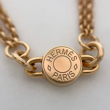 Hermes Necklace Charnier PM Pink Gold