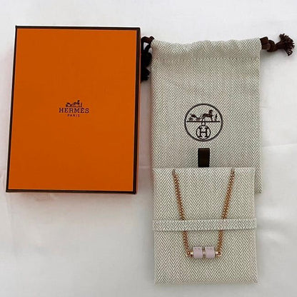 Hermes Necklace Charnier PM Pink Gold