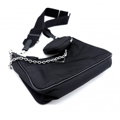 Prada 2-Way Re-Nylon Shoulder Bag with Crossbody Pouch Triangle Logo Nylon — view 3