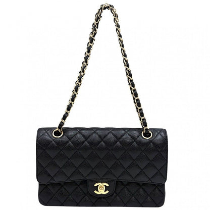 Chanel Shoulder Bag Quilted 25 Double Flap Chain Crossbody CC Logo Turnlock