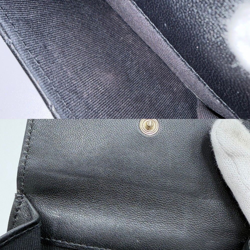 Chanel Trifold Wallet Quilted CC Logo Mini Compact Snap Button Lambskin Line — view 7