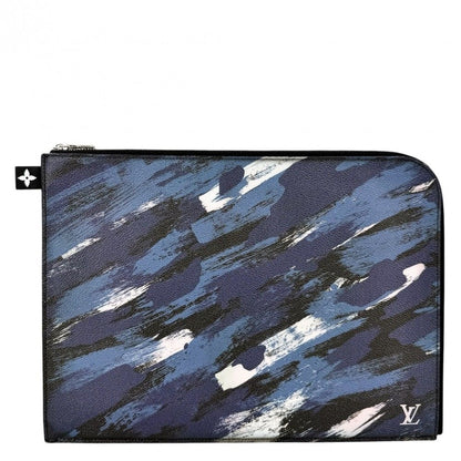 Louis Vuitton Clutch Camouflage Pochette Jour GM Second Document Case Canvas