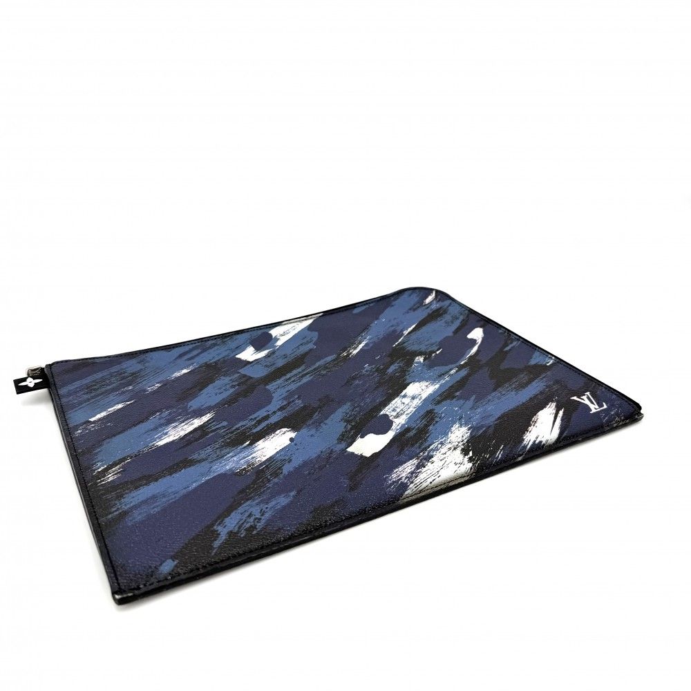 Louis Vuitton Clutch Camouflage Pochette Jour GM Second Document Case Canvas — view 3
