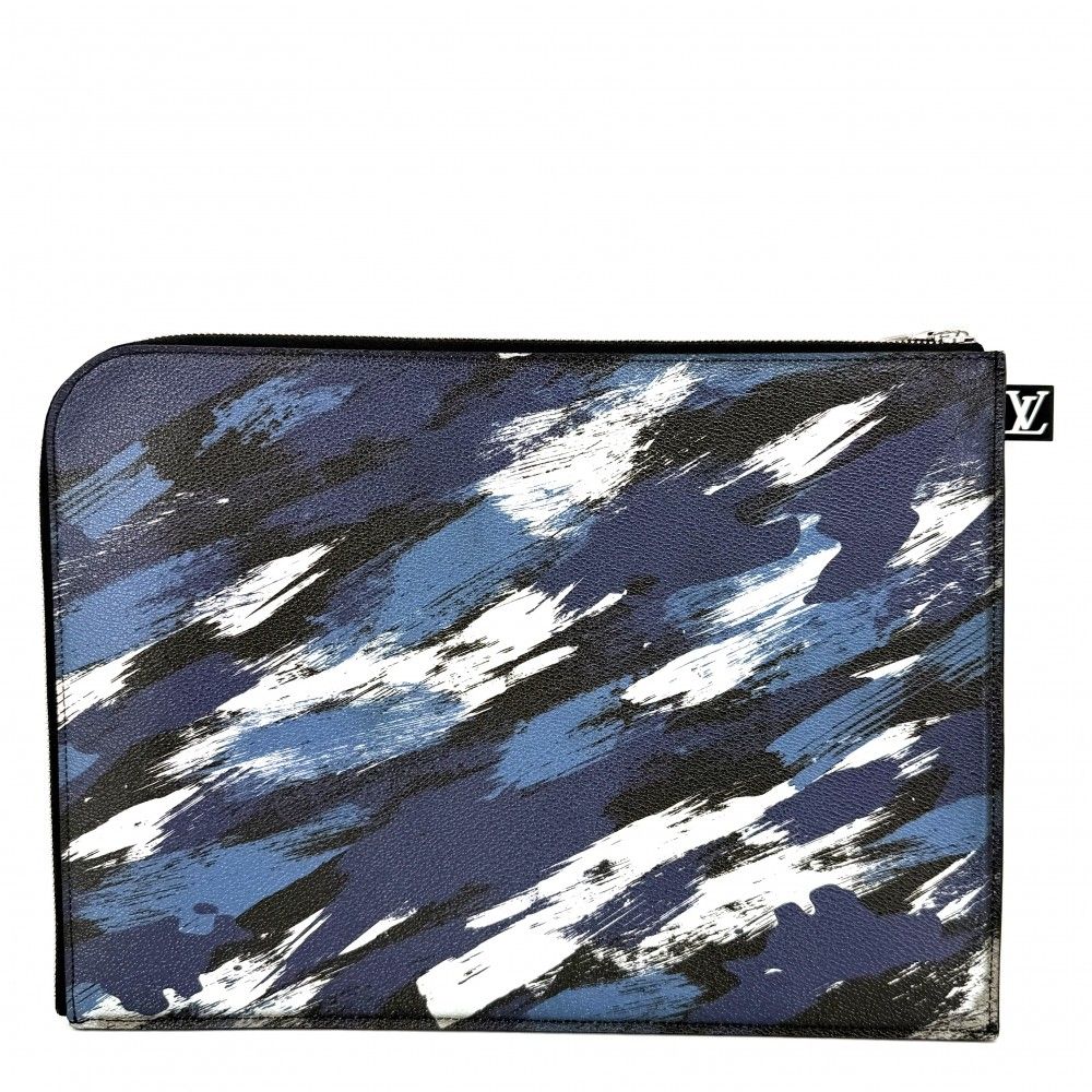 Louis Vuitton Clutch Camouflage Pochette Jour GM Second Document Case Canvas — view 2