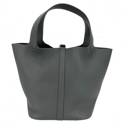 Hermes Handbag Picotin Lock MM Dark Green Taurillon Clemence Veil Mangalore Gold — view 2