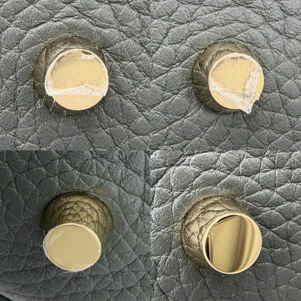 Hermes Handbag Picotin Lock MM Dark Green Taurillon Clemence Veil Mangalore Gold — view 6