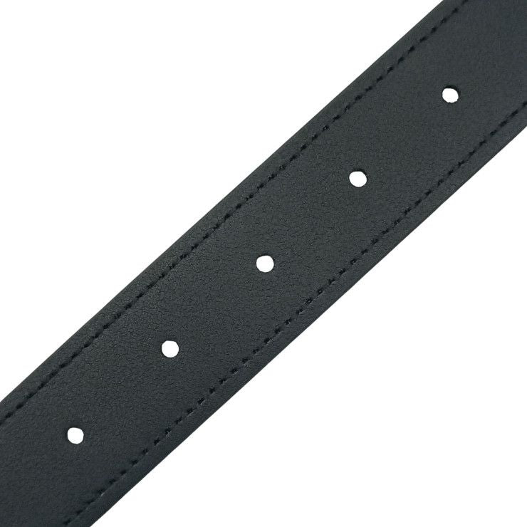 Gucci Belt Inter Locking Black Calfskin Leather Gold