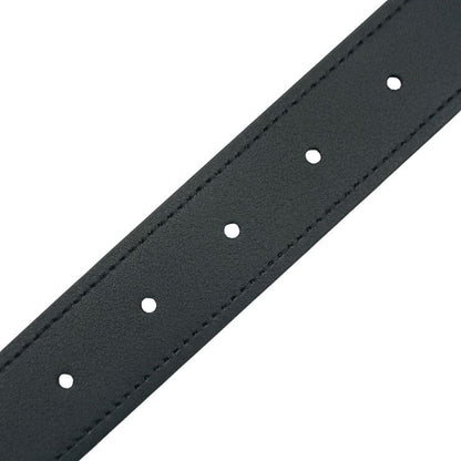 Gucci Belt Inter Locking Black Calfskin Leather Gold