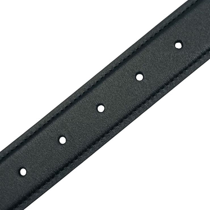 Gucci Belt Inter Locking Black Calfskin Leather Gold
