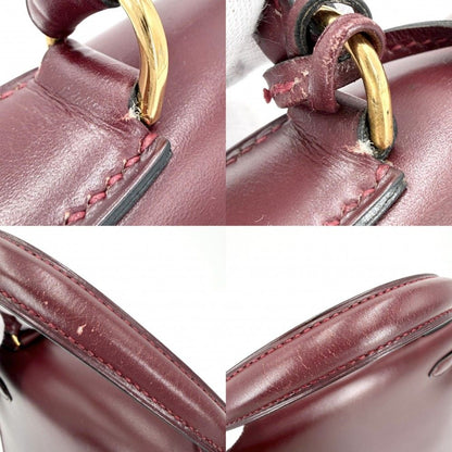 Hermes Handbag Kelly 28 Sellier Bordeaux Gold — view 8