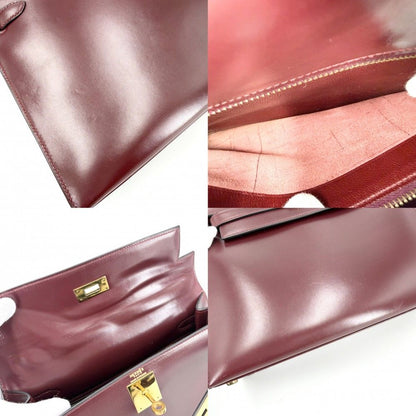 Hermes Handbag Kelly 28 Sellier Bordeaux Gold — view 7