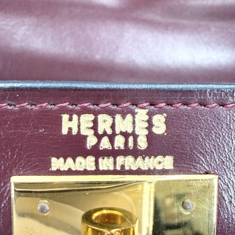 Hermes Handbag Kelly 28 Sellier Bordeaux Gold — view 5
